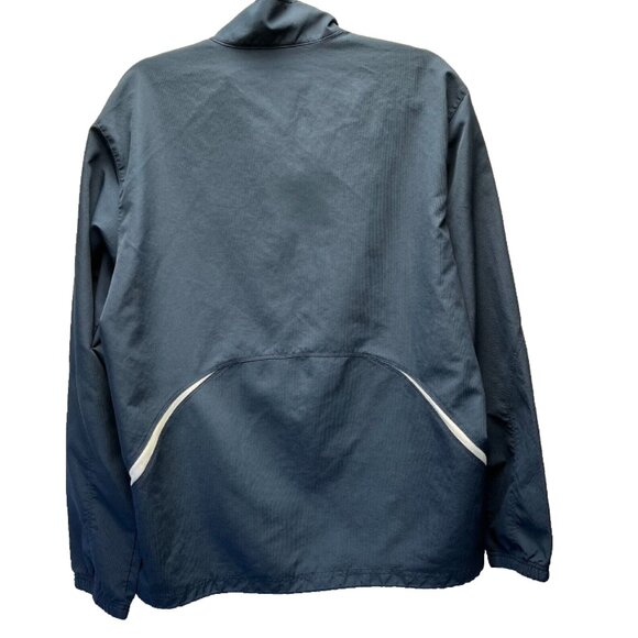 Nike Fit Dri Jacket Mens L Blue White Full Zip Lightweight Athletic Zip Pockets - Picture 2 of 11